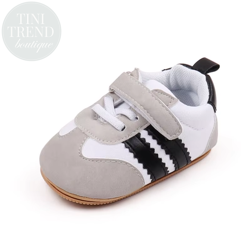 Baby Shoes Classical Striped Sneakers Toddler First Walker Baby Boys Girls Shoes Rubber Sole Casual Sports Infant Crib Shoes
