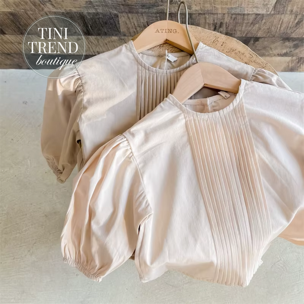 MELINDA | Puff Sleeve Minimalist Blouse